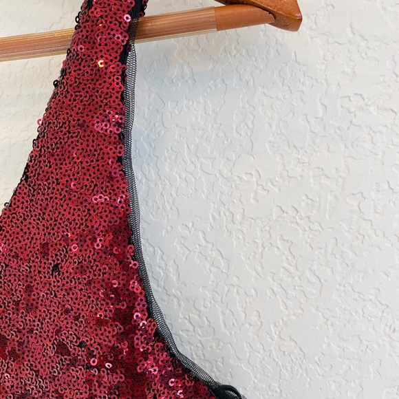 Nightway Red Sequin Gown sz 8/M NWT - Picture 6 of 15